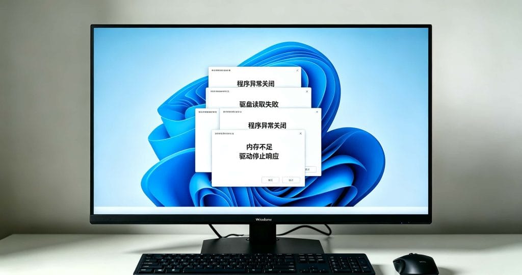 Windows电脑系统报错弹窗,电脑故障排错教程配图