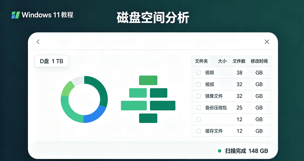 WizTree硬盘磁盘空间扫描界面