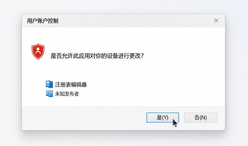 双击REG备份文件，导入注册表恢复系统配置